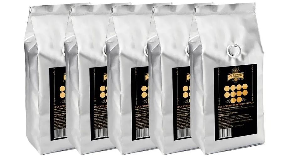Кофе в зёрнах LUCE COFFEE 6 LUNGO (арабика 100 %) 5 кг ОПТ фото 1
