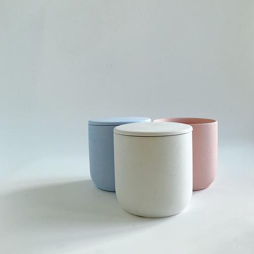 Razzo room “MOON” soy wax candle in a plaster candle holder OPT фото 1