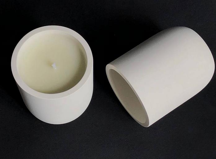 Razzo бөлмелі соя балауыз шамы «Қақпағы бар әйнек 180» гипс шам ұстағышында OPT фото 2