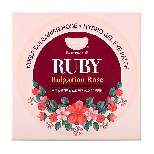 Патчи гидрогелевые с рубиновой пудрой и экстрактом болгарской розы Koelf, Опт фото 1