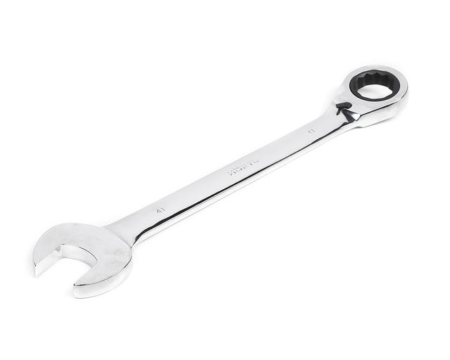 Reversible combination ratchet wrench 41x41 chrome. HOR with verification фото 1