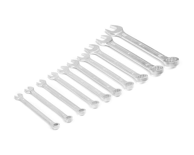 Аралас кілттер жинағы 10 дана (8-22) тексерумен KZSMI брез.сумдары фото 1