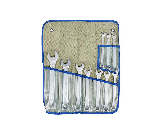 Аралас кілттер жинағы 10 дана (8-22) тексерумен KZSMI брез.сумдары фото 2