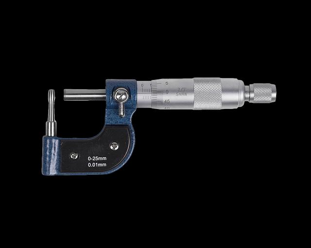 Pipe micrometer MTU-25 0.01 with extension. SHAN heel with verification фото 1