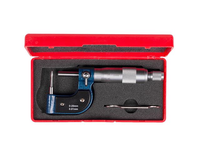 Pipe micrometer MTU-25 0.01 with extension. SHAN heel with verification фото 5