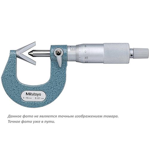 Микрометр с призм. пяткой- 40 0,01 (25-40) 114-103 Mitutoyo с поверкой фото 1