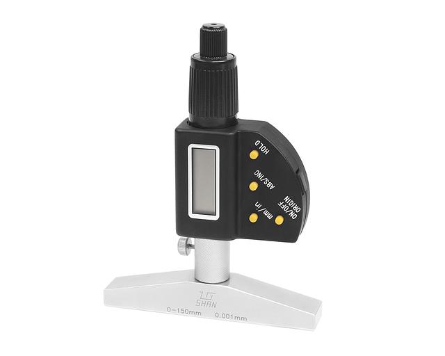 Глубиномер микрометр. ГМЦ-150 0,001 эл. SHAN с поверкой фото 2