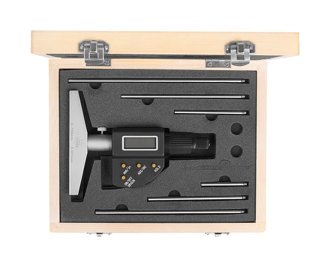 Глубиномер микрометр. ГМЦ-150 0,001 эл. SHAN с поверкой фото 4