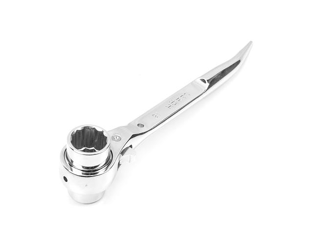 Ключ торцевой трещот. укороч. 19х21 хром HOR с поверкой фото 2