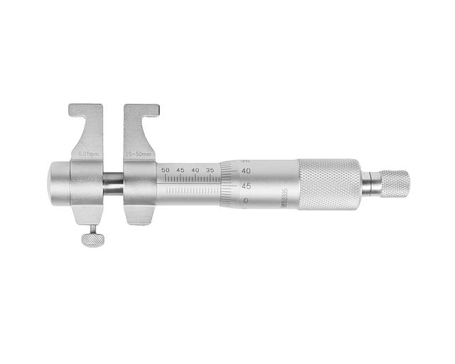 Шұңқырлы микрометр. бүйірлік/жақпен 25-50 0,01 сақиналармен. Тексеру арқылы SHAN фото 1