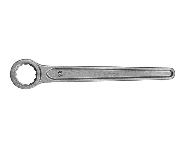 Ключ накид. одност. 19 прямой длинная ручка HOR с поверкой фото 1