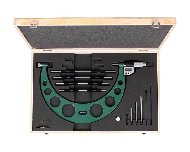 Smooth micrometer MKTs-300 0.001 elect. 5-book. IP54 MIC with verification фото 4