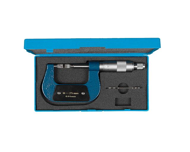 专用千分尺MK-NP-25 0.01带刀形跟SHAN(国家登记号75427-19)带检定 фото 2