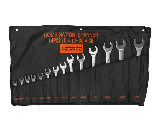 Set of combination keys, 14 pcs. (10-36)chrome. HOR with verification фото 1