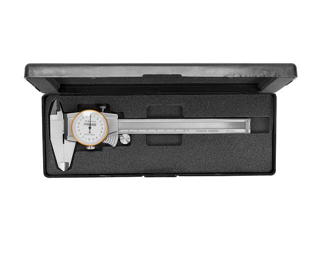 Штангенциркуль ШЦК-1-125 0,02 с круг. шкалой губ. 40мм SHAHE с поверкой фото 2