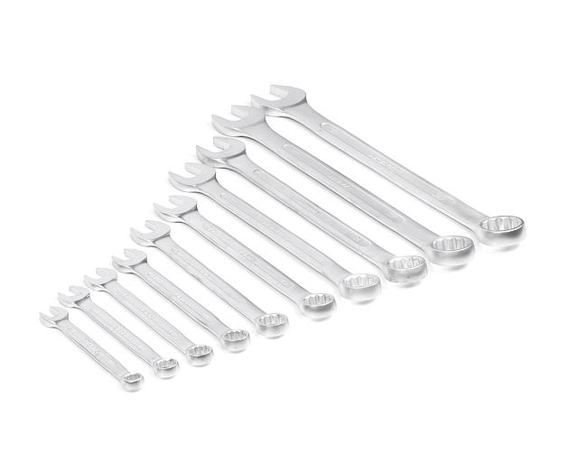 Set of combination keys, 10 pcs. (10-30) chrome. HOR with verification фото 1