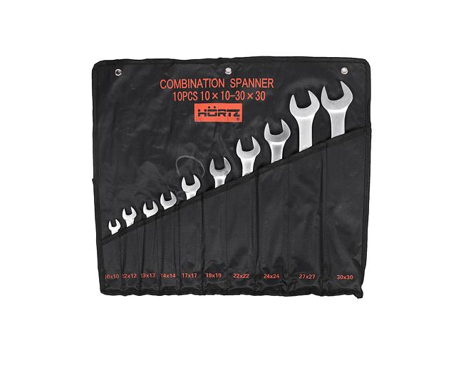 Set of combination keys, 10 pcs. (10-30) chrome. HOR with verification фото 2