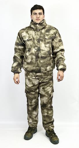 Костюм камуфляжный зимний, светлый хаки, ткань «Грета», опт фото 1