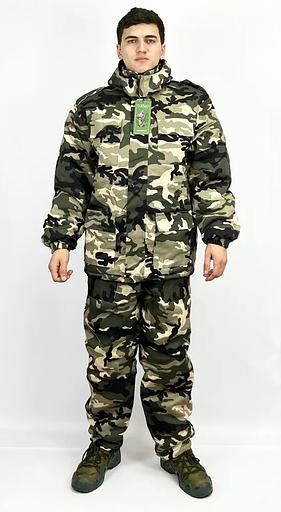 Костюм камуфляжный зимний, зеленые пятна, ткань «Грета», опт фото 1
