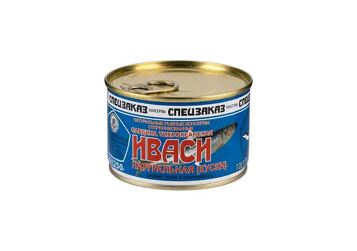 Сардина Иваси натуральная «Спецзаказ» 250 г, ж/б фото 1