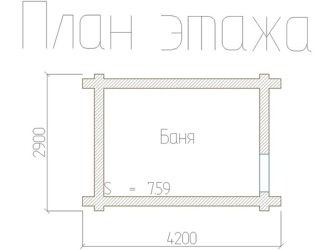 Project of the BO-7-6 3x4 bath фото 6