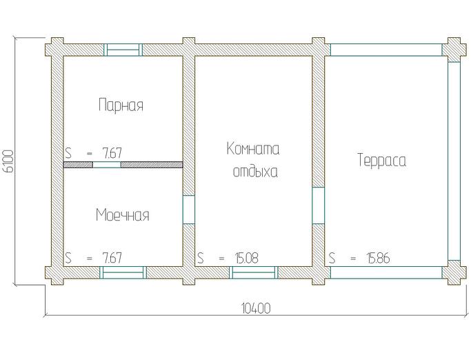 The project of the BO-46-3 bath 10,4x6,1 фото 6
