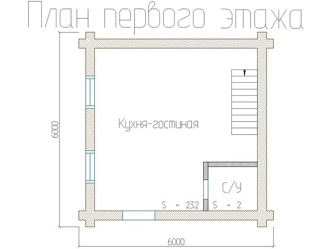 Проект дома ДД-50-4 6x6 фото 6