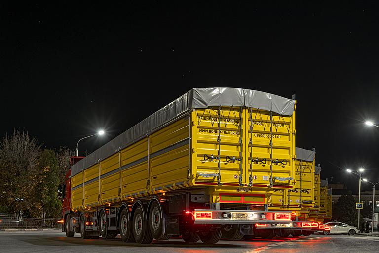 Lightweight flatbed grain carrier 58 m³ фото 1