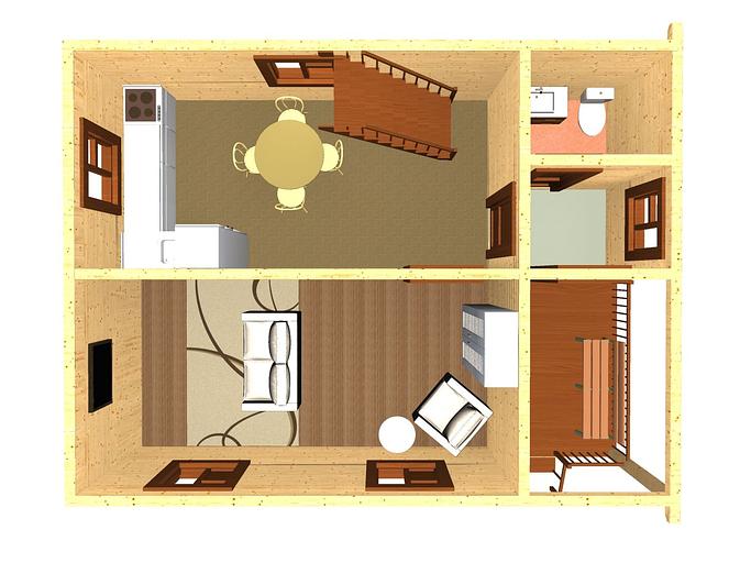 Project of the DB-71-1 6x8 house фото 5