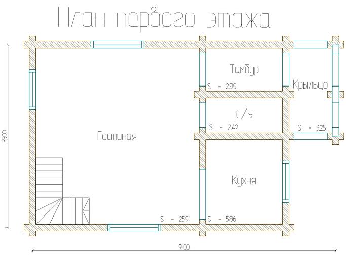 Проект дома ДД-78-6 8x6 фото 6