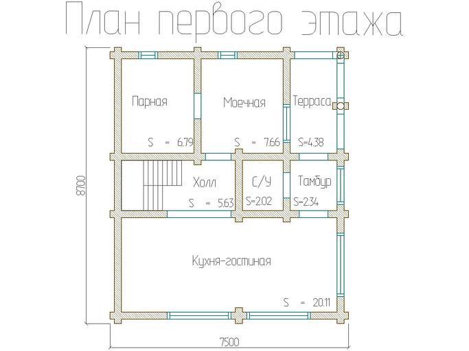 Проект дома ДД-98-8 8,7x7,5 фото 6