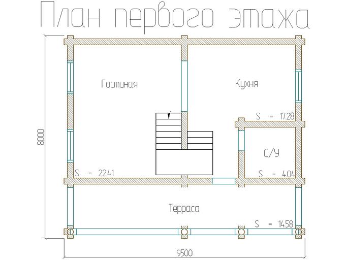 Проект дома ДД-101-3 9,5x8 фото 6