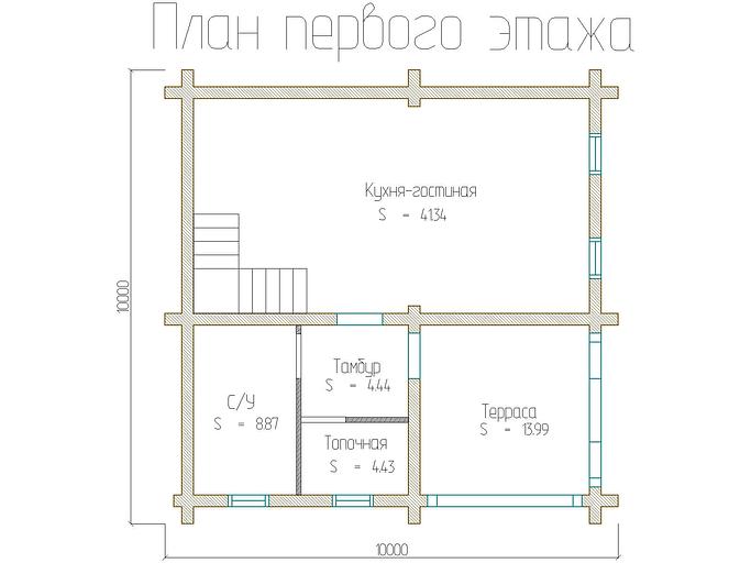 Проект дома ДД-131-0 10x10 фото 6