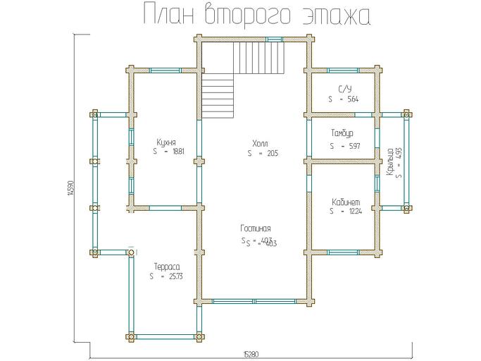 Проект дома ДД-254-6 15,3x14,5 фото 6