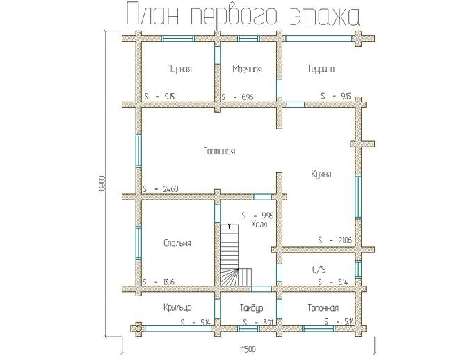 Проект дома ДД-191-6 11,5x13,9 фото 6