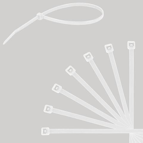 Ауыр нейлон галстуктар (қапсырмалар), 150 дана жиынтығы (2,5×100/150 мм; 3,6×200 мм), ақ, Sonnen, 607927, көтерме фото 5