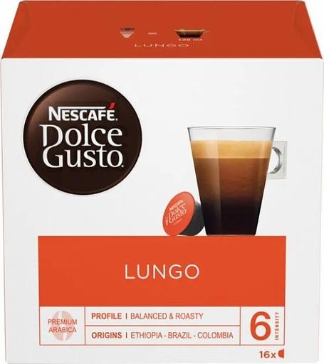 Кофе в капсулах для кофемашин Nescafe Dolce Gusto Lungo, 16 капсул ОПТ фото 2