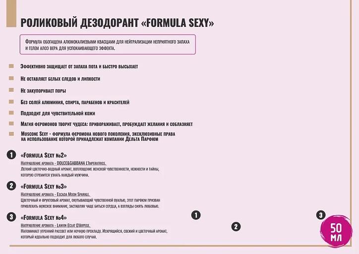 Дезодорант для тела «Formula Sexy №4» ОПТ фото 2