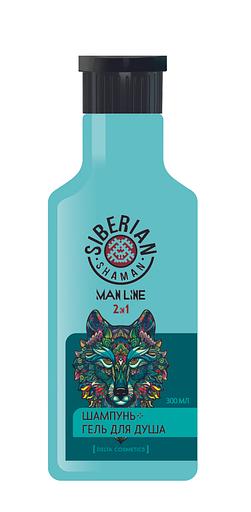 Гель для душа мужской 2в1 Siberian Shaman «Укрепление и тонус», с ментолом ОПТ фото 1