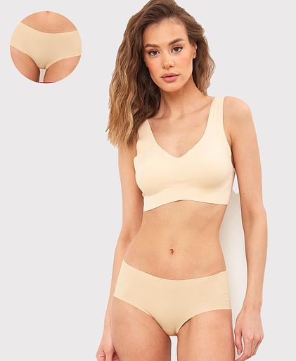 Трусы женские шорты Cherry Girl PS003, бежевый, опт фото 1