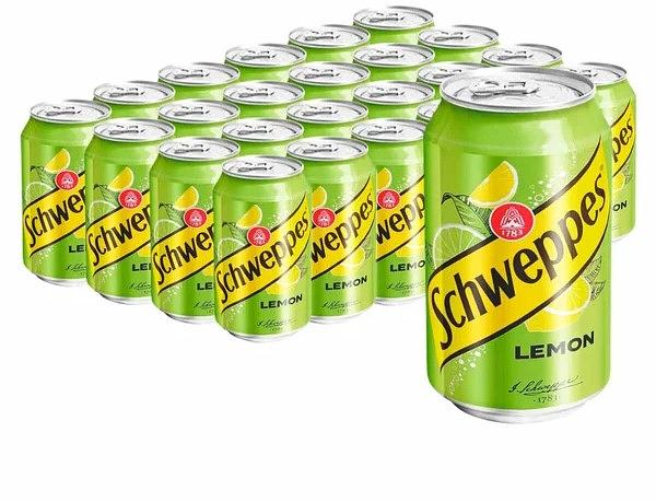 Напиток безалкогольный сильногазированный «Schweppes Lemon» 330 мл ж/б ОПТ фото 4