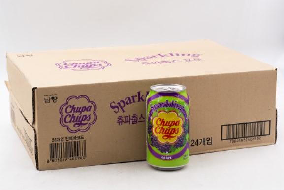 Напиток безалкогольный сильногазированный «Chupa Chups Sparkling Grape» 345 мл ОПТ фото 2