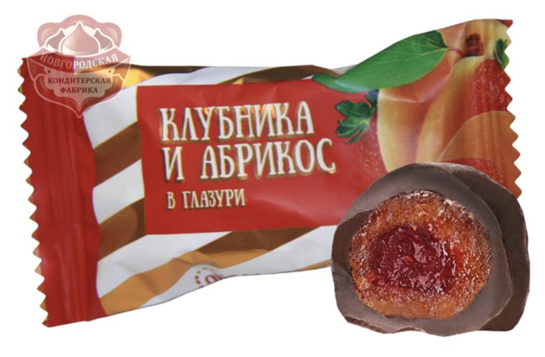 Конфеты «Клубника и абрикос» в глазури фото 1