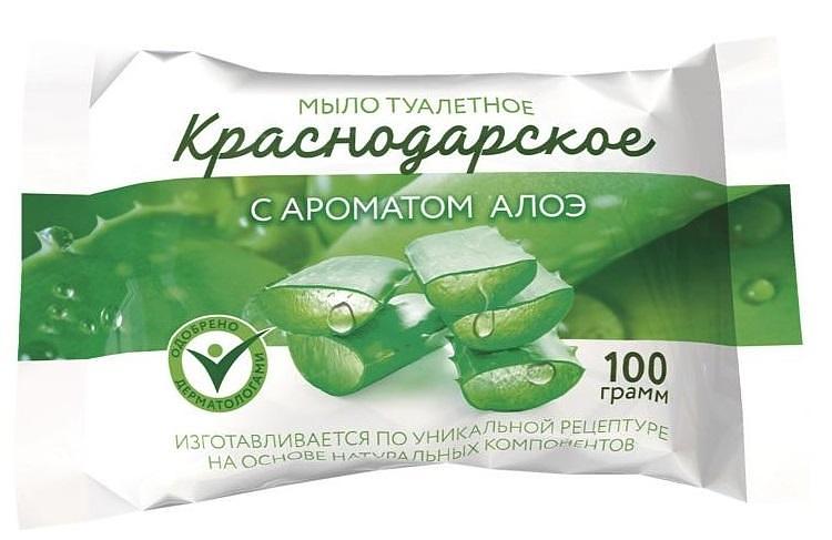 Мыло туалетное Краснодарское «С ароматом алоэ» фото 1