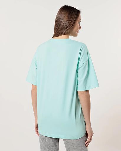 Women's blue T-shirt фото 2