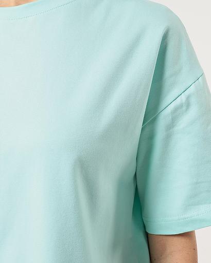 Women's blue T-shirt фото 3