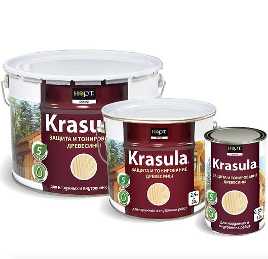 Защитно-декоративный состав «KRASULA» для древесины 0,9 л, опт фото 1