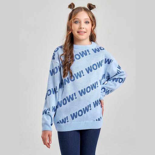 Jumper "Wow" blue, for girls wholesale фото 1