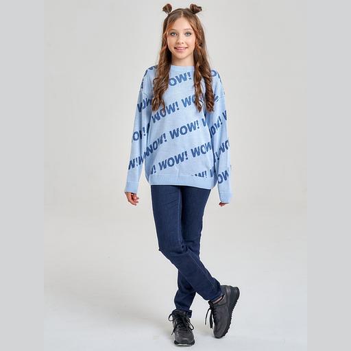 Jumper "Wow" blue, for girls wholesale фото 4