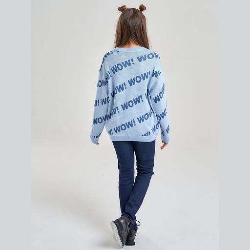 Jumper "Wow" blue, for girls wholesale фото 6